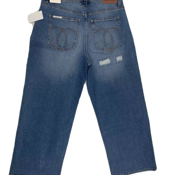 Jordache Vintage Women's Flare Midwash Jeans Size 31 Blue Designer Jeans NWT - Picture 6 of 9